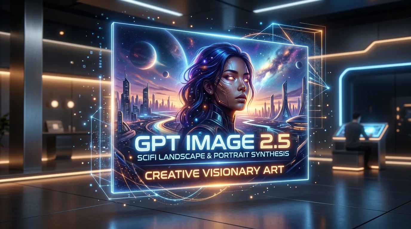 GPT Image 2.5 multimodal studio workflow illustration demonstrating AI visual synthesis