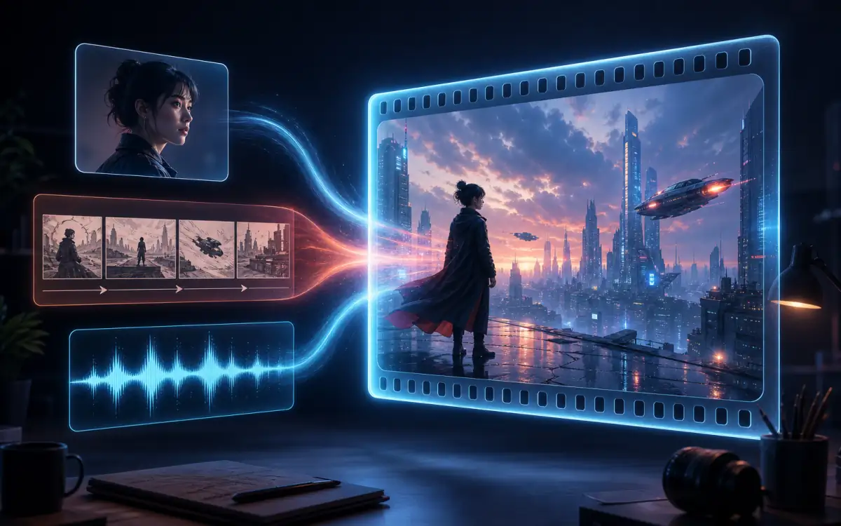 MiniMax H3 multimodal AI video creation workflow illustration