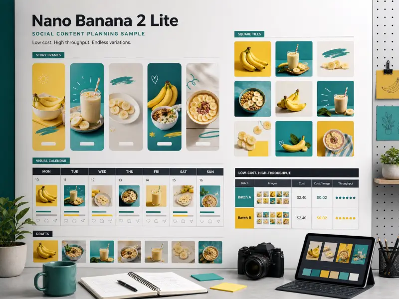 nano banana 2 lite high-throughput content planning board